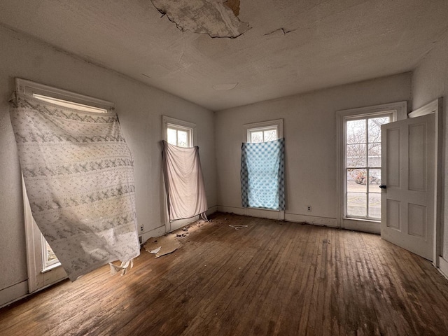 interior space featuring wood-type flooring