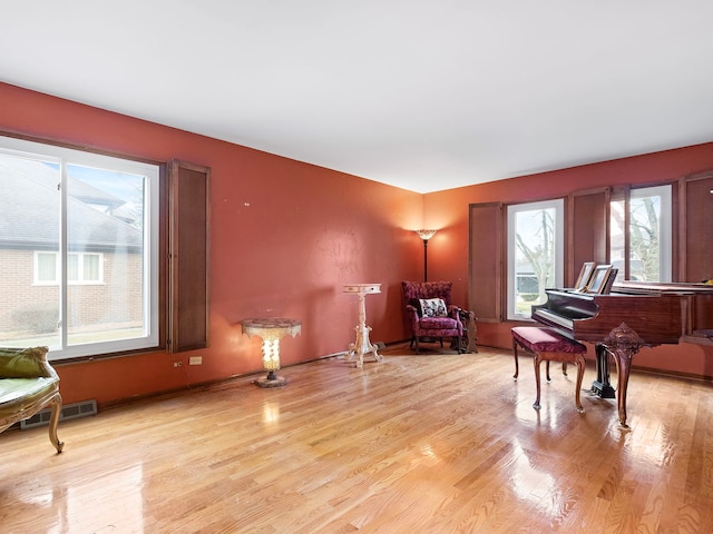 miscellaneous room featuring light hardwood / wood-style flooring