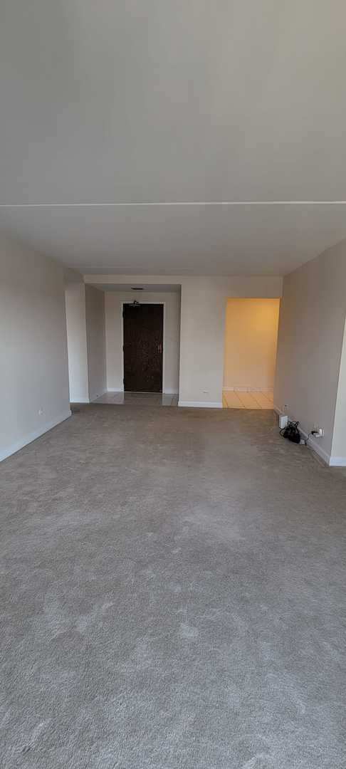 unfurnished living room with carpet flooring