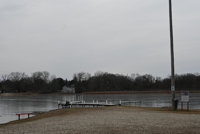 exterior space featuring a water view