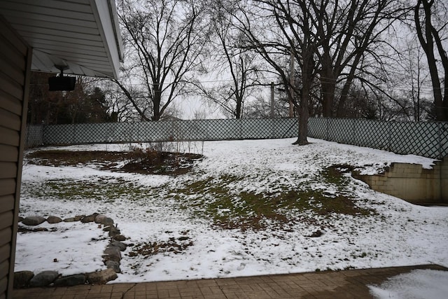 view of snowy yard