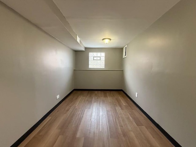 empty room featuring light hardwood / wood-style flooring