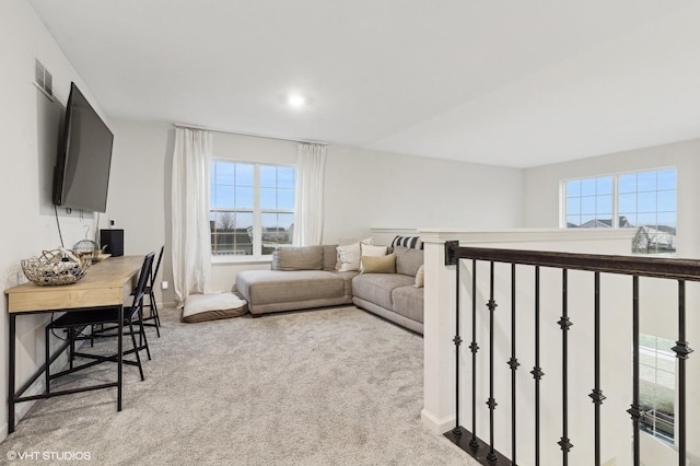 view of carpeted living room