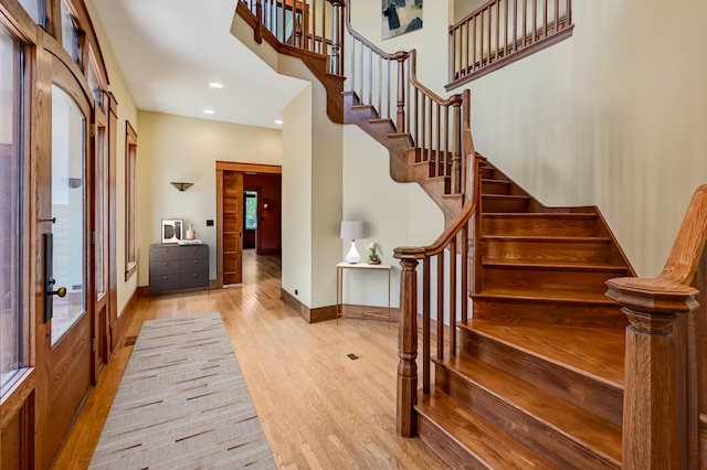 entryway featuring light wood-type flooring