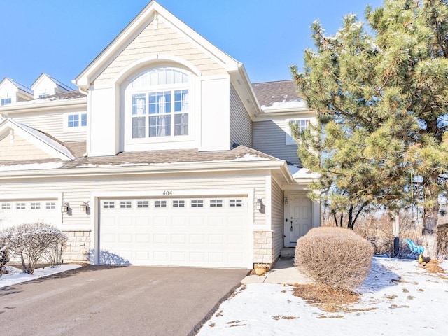 view of front of house featuring a garage