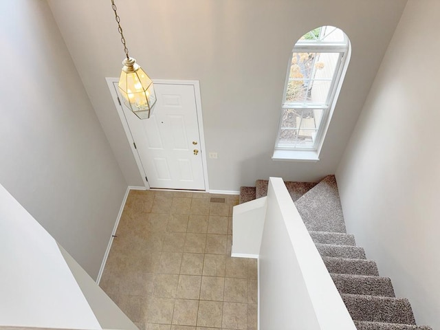 view of tiled foyer