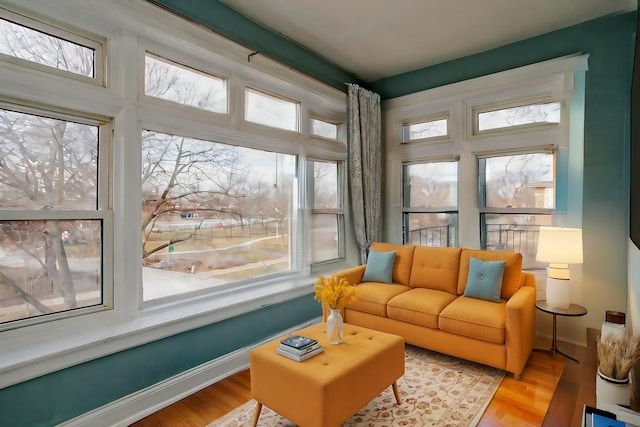 view of sunroom