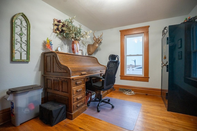 office featuring light hardwood / wood-style flooring