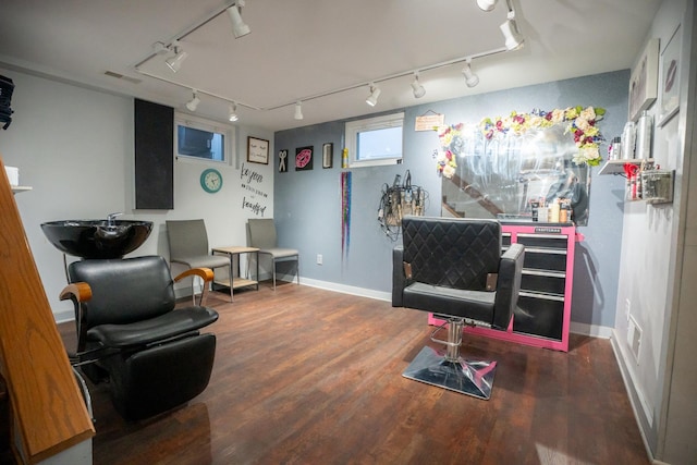 interior space featuring hardwood / wood-style flooring