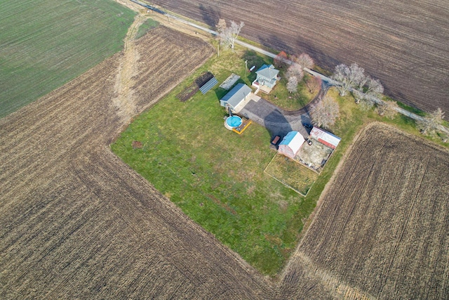 aerial view featuring a rural view