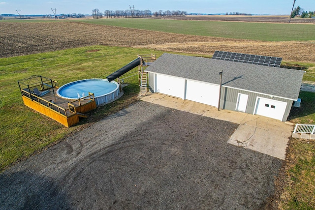 bird's eye view featuring a rural view