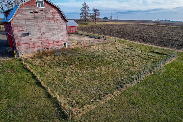 exterior space featuring a rural view