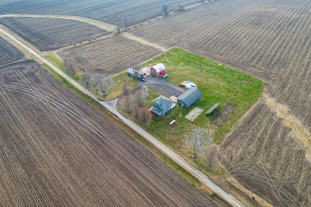 aerial view featuring a rural view