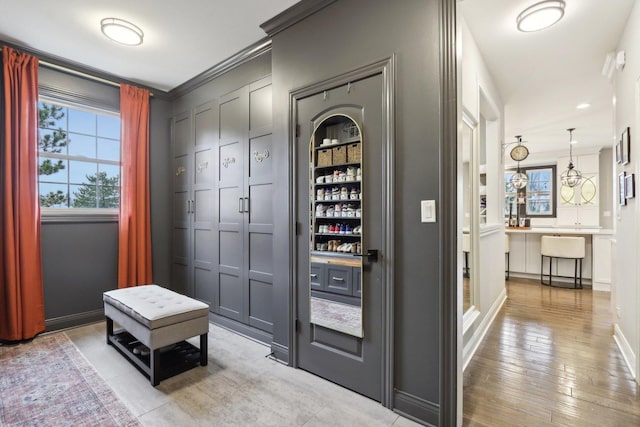 interior space featuring light hardwood / wood-style flooring