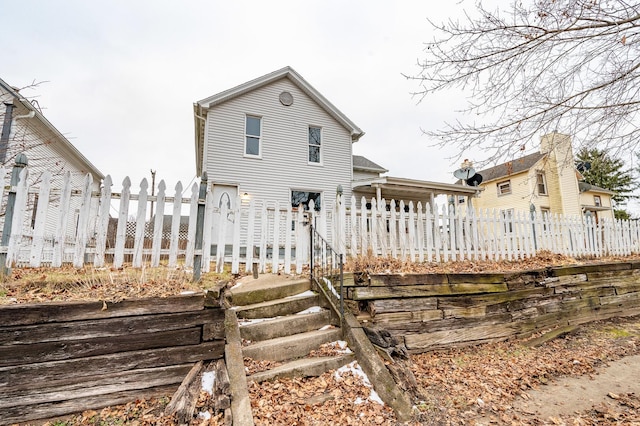 view of rear view of property