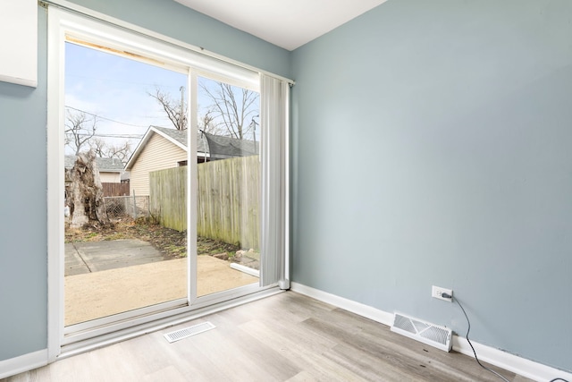 interior space featuring light hardwood / wood-style flooring