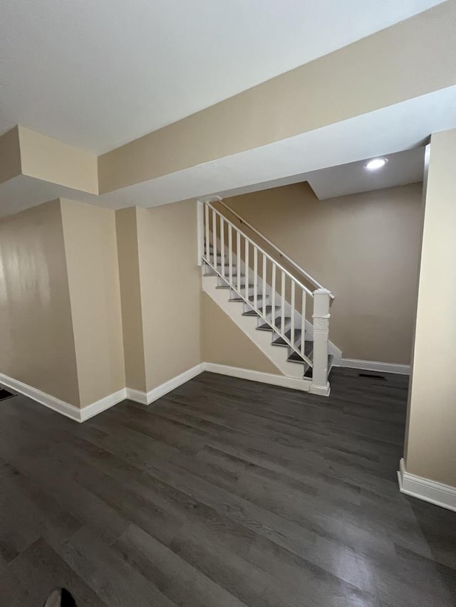 interior space with hardwood / wood-style flooring