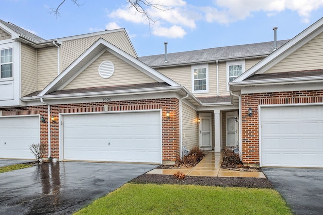 view of property featuring a garage