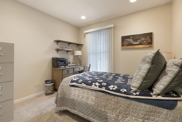 view of carpeted bedroom