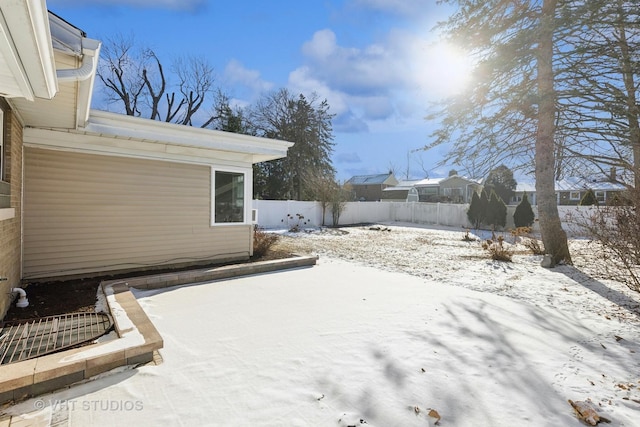 view of snowy yard