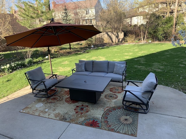 view of patio / terrace featuring outdoor lounge area