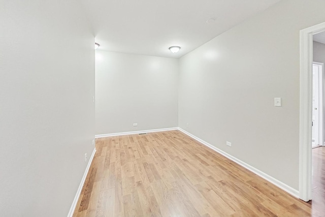 empty room featuring light hardwood / wood-style flooring