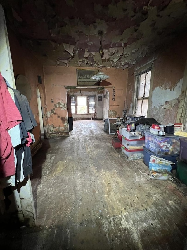 miscellaneous room featuring hardwood / wood-style floors