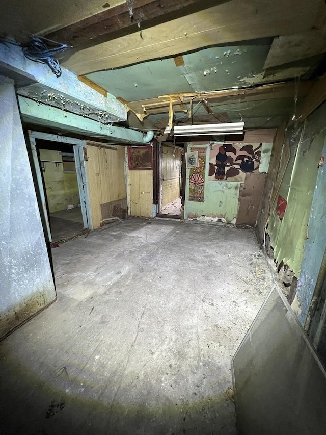 view of basement