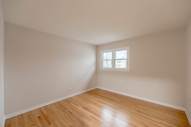 empty room featuring light wood-type flooring