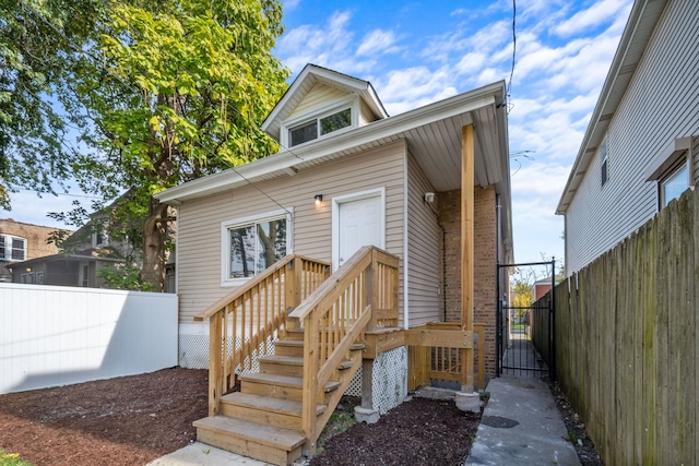 view of front of home