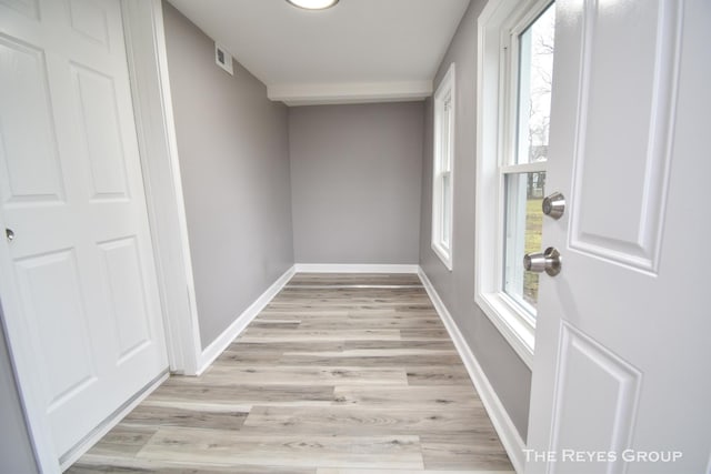 interior space with light wood-type flooring