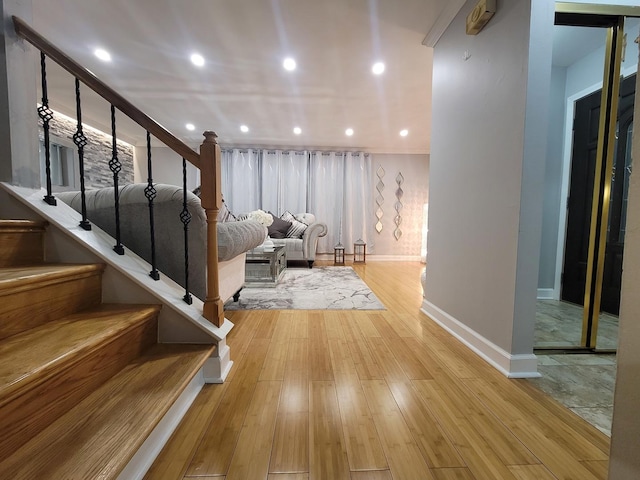 interior space with light wood-type flooring