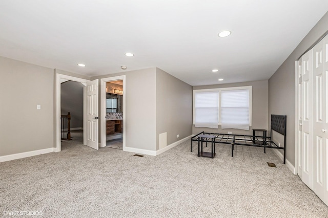 playroom with light carpet