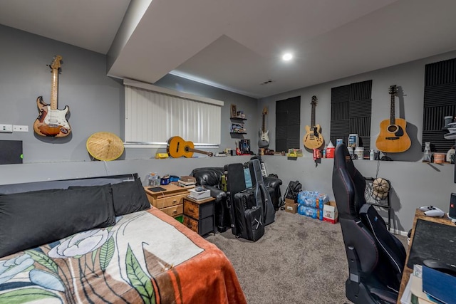 view of carpeted bedroom