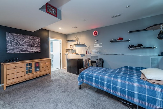 bedroom with carpet floors