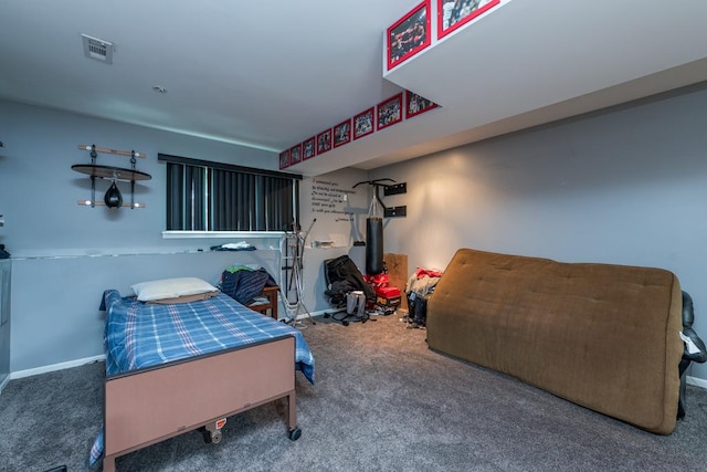 view of carpeted bedroom