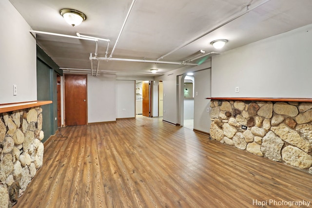 interior space featuring wood-type flooring