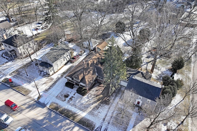 view of snowy aerial view