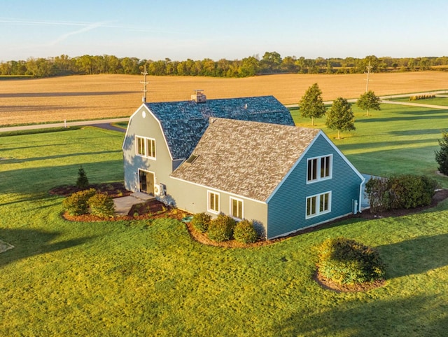 bird's eye view with a rural view