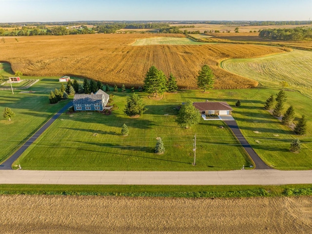 bird's eye view featuring a rural view