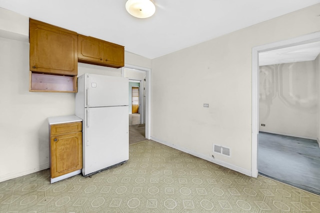 kitchen with white refrigerator