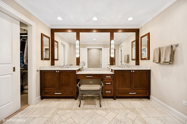 bathroom featuring vanity