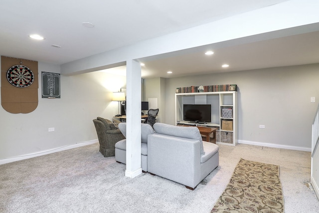 view of carpeted living room