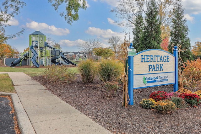 exterior space with a playground