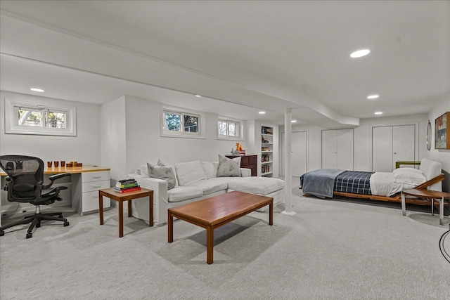 view of carpeted living room