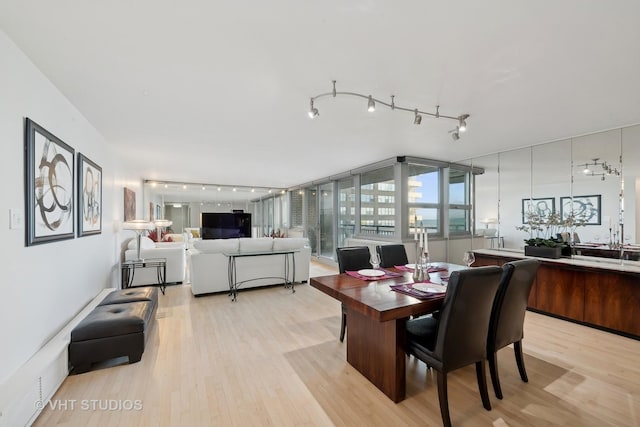 dining room featuring light hardwood / wood-style flooring