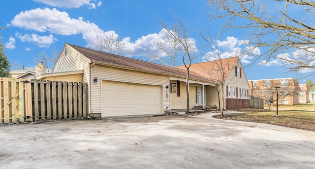 view of front of house featuring a garage