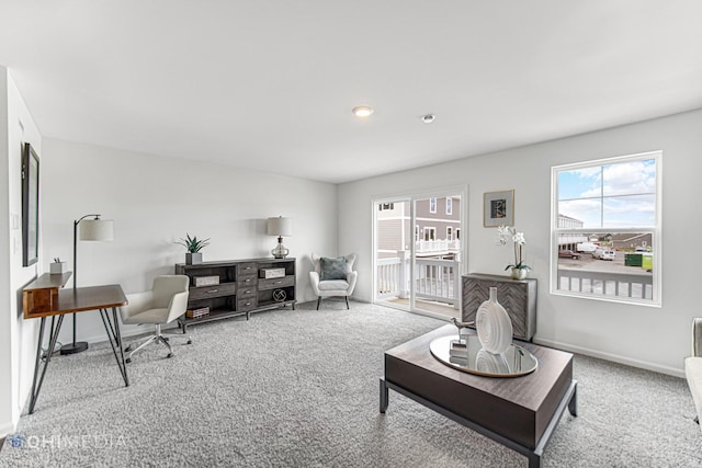 view of carpeted living room