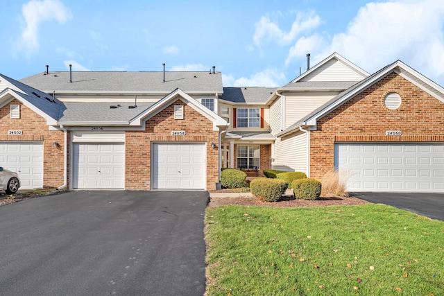 view of front property with a garage