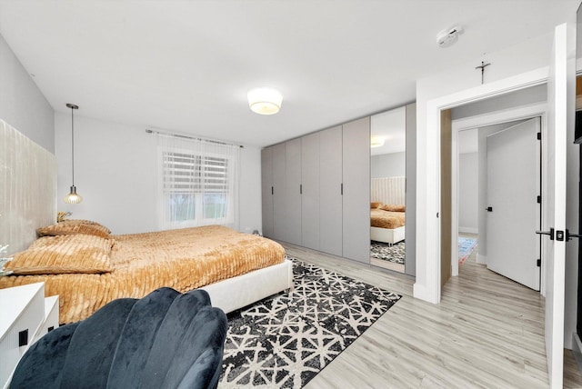 bedroom featuring light hardwood / wood-style floors